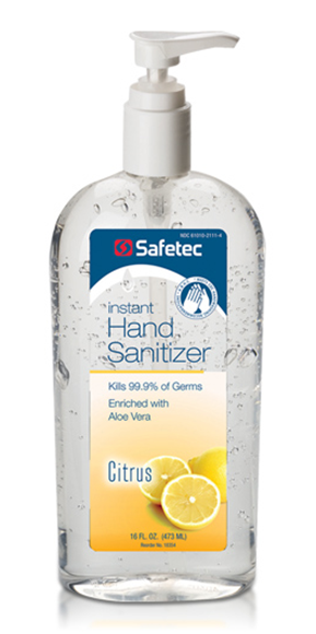 Picture of Instant Hand Sanitizer, 16oz. Pump Bottle - Citrus Scent - 18354