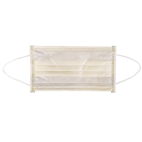Picture of Multiple Layer Procedure Mask - Yellow Pleated - 5302
